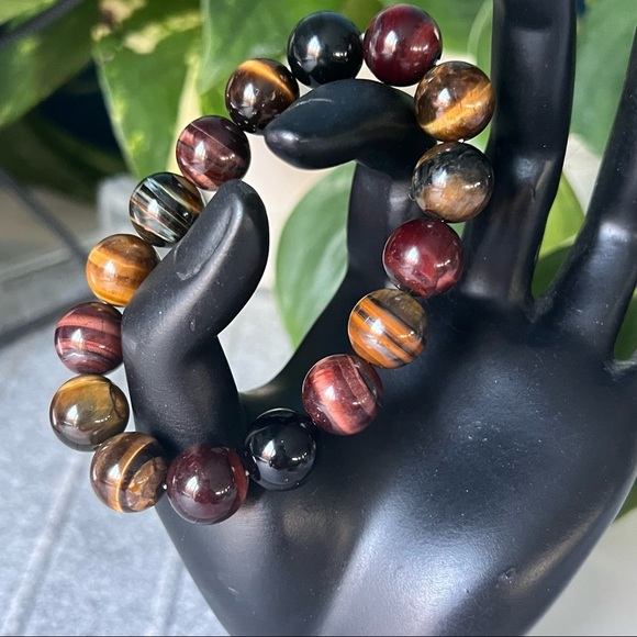 Tiger eye stretch beaded  bracelet - Picture 1 of 7